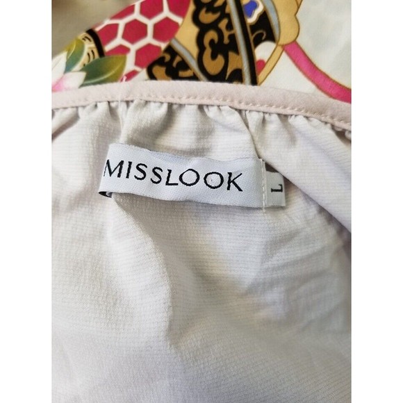 Misslook Size Large 60's Peasant Style Blouse Retro Oversized Festival Artsy - Picture 6 of 8